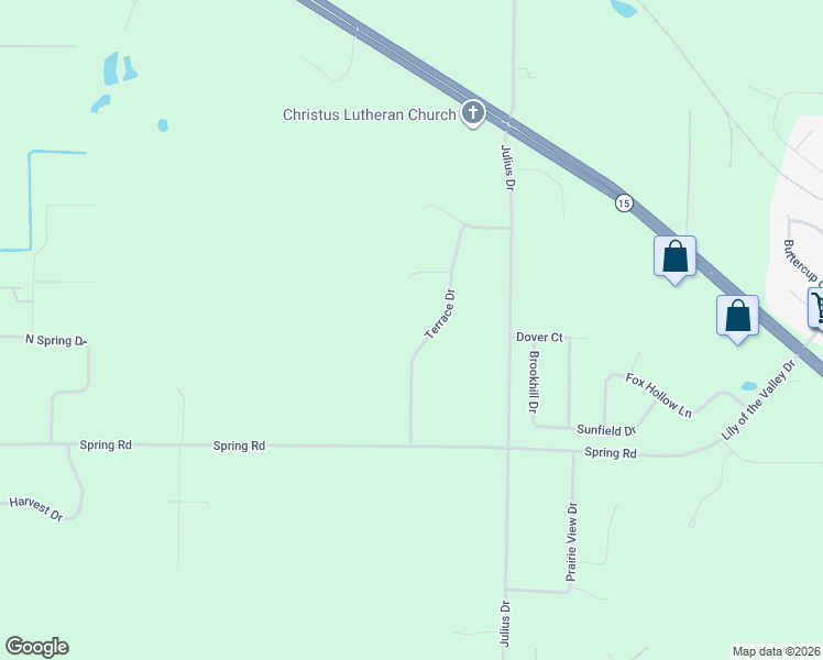 map of restaurants, bars, coffee shops, grocery stores, and more near N1777 Terrace Dr in Greenville