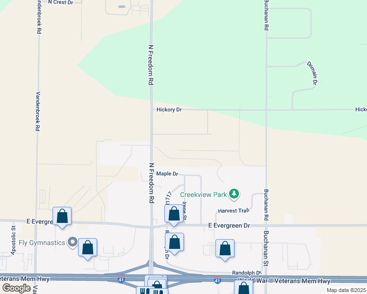 map of restaurants, bars, coffee shops, grocery stores, and more near 502 Maple Drive in Appleton