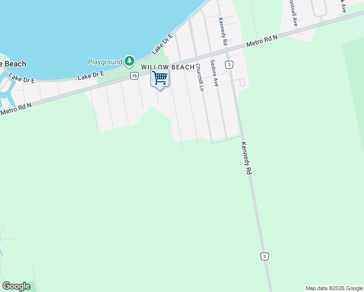 map of restaurants, bars, coffee shops, grocery stores, and more near 745 Third Avenue in Willow Beach