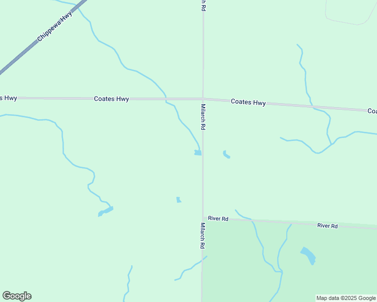 map of restaurants, bars, coffee shops, grocery stores, and more near 4500-4748 Milarch Road in Manistee