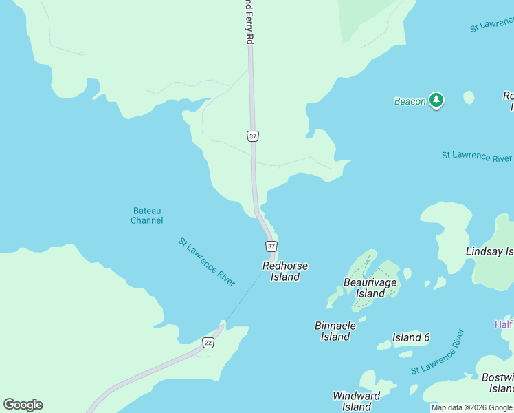 map of restaurants, bars, coffee shops, grocery stores, and more near 333 Howe Island Ferry Road in Gananoque