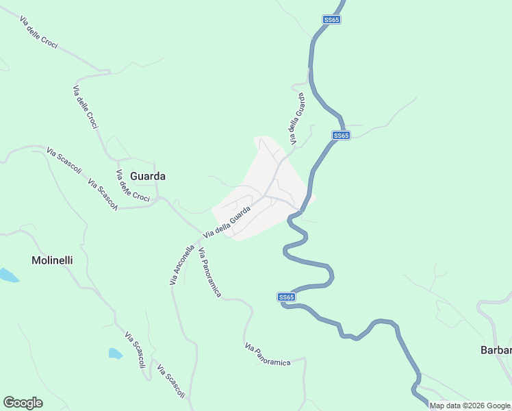 map of restaurants, bars, coffee shops, grocery stores, and more near 19 Via della Guarda in Guarda