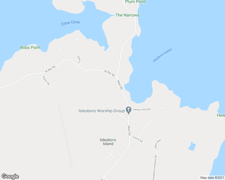 map of restaurants, bars, coffee shops, grocery stores, and more near 135 Rebel Hill Road in Islesboro