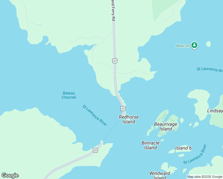 map of restaurants, bars, coffee shops, grocery stores, and more near 333 Howe Island Ferry Road in Gananoque