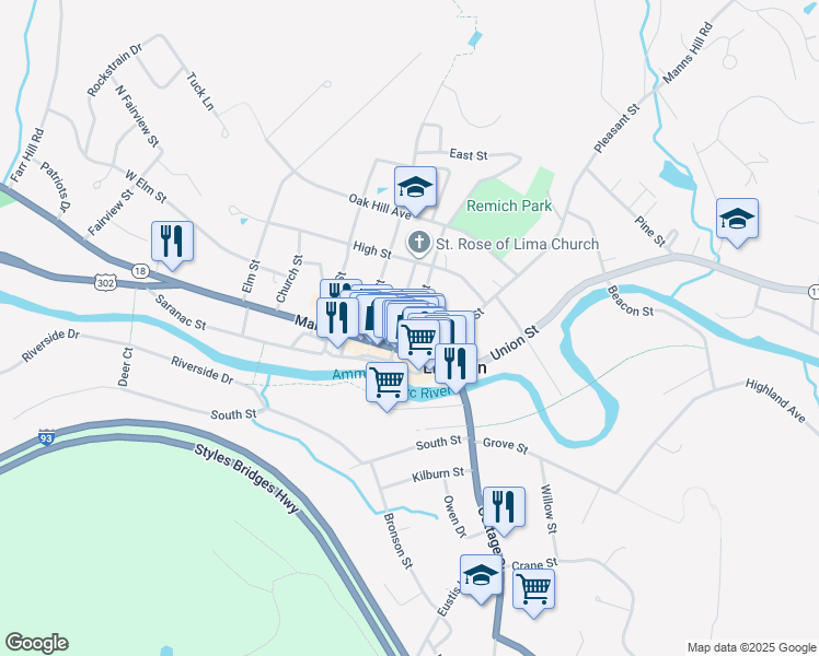 map of restaurants, bars, coffee shops, grocery stores, and more near 66 Jackson Street in Littleton