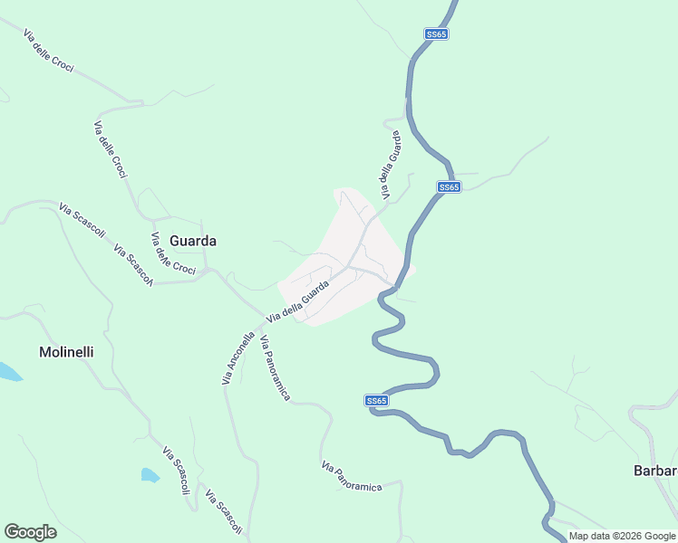 map of restaurants, bars, coffee shops, grocery stores, and more near 19 Via della Guarda in Guarda