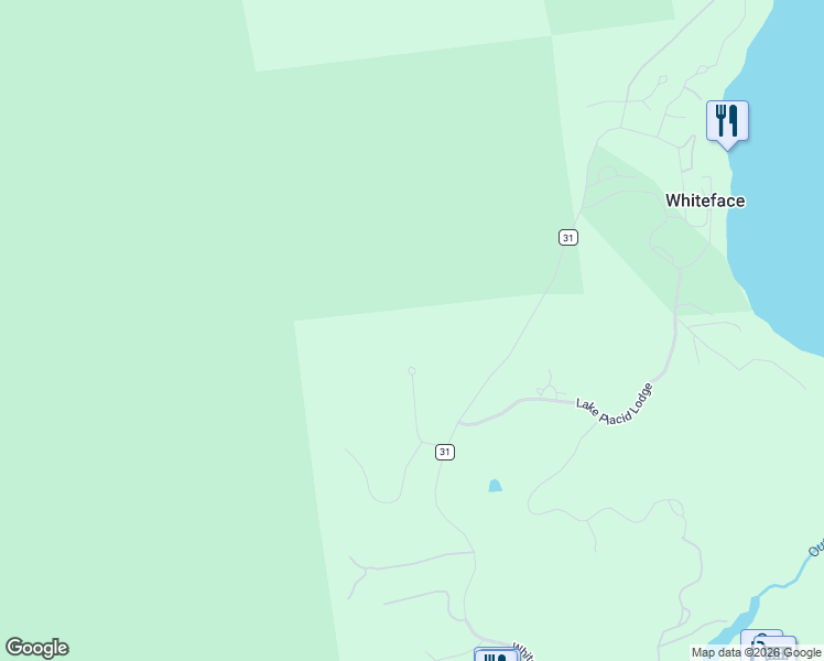 map of restaurants, bars, coffee shops, grocery stores, and more near 44 Amanda Dr in Lake Placid