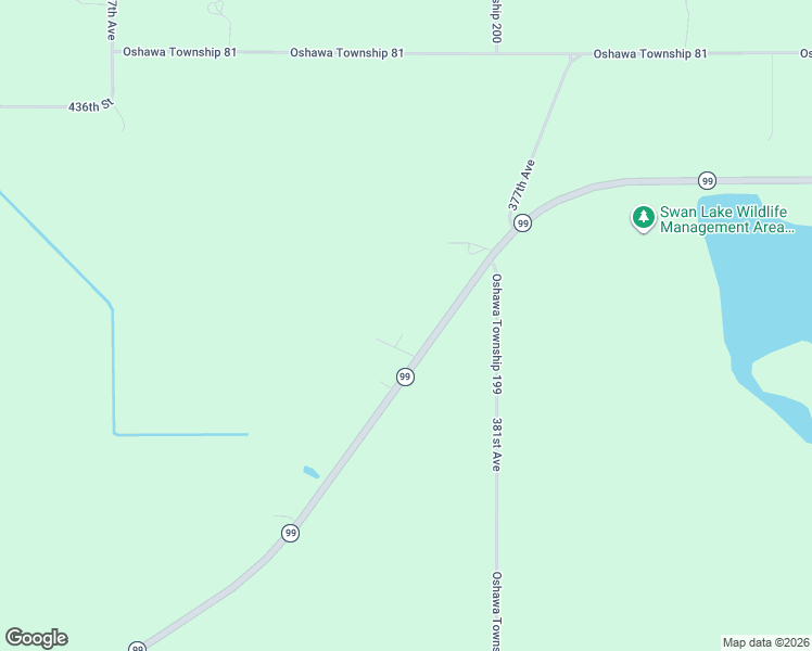 map of restaurants, bars, coffee shops, grocery stores, and more near 38286 Minnesota 99 in Saint Peter