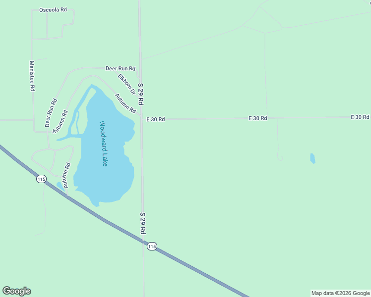 map of restaurants, bars, coffee shops, grocery stores, and more near 2242 East 30 Road in Cadillac