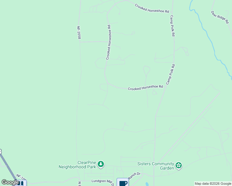 map of restaurants, bars, coffee shops, grocery stores, and more near 69255 Crooked Horseshoe Road in Sisters