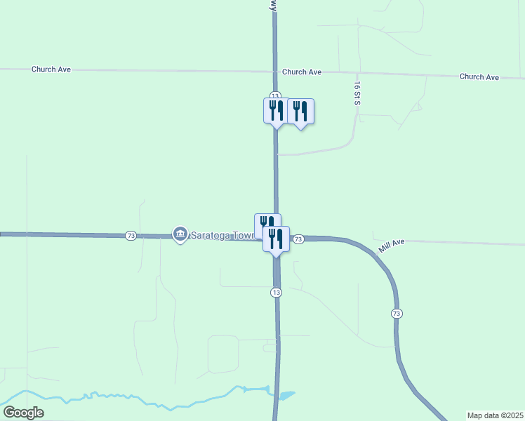 map of restaurants, bars, coffee shops, grocery stores, and more near 9430 State Highway 13 in Wisconsin Rapids