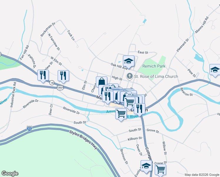 map of restaurants, bars, coffee shops, grocery stores, and more near 14 Knight Avenue in Littleton