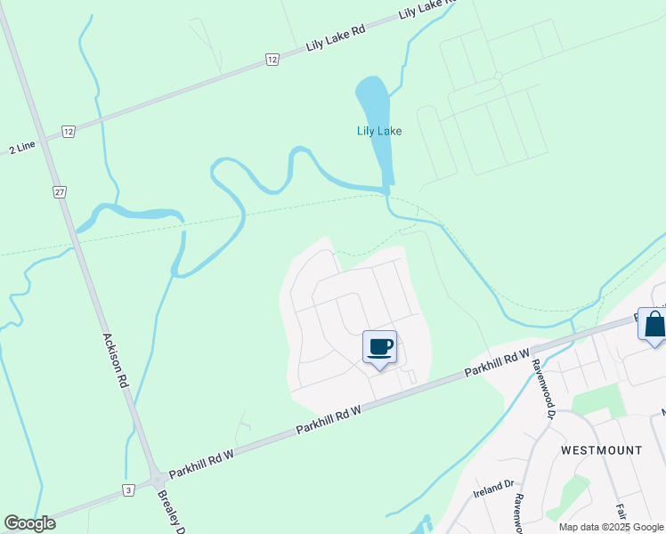 map of restaurants, bars, coffee shops, grocery stores, and more near 1112 Avery Avenue in Peterborough