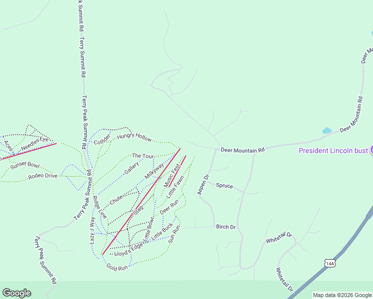 map of restaurants, bars, coffee shops, grocery stores, and more near 11187 Deer Mountain Road in Lead