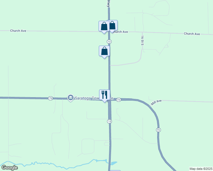 map of restaurants, bars, coffee shops, grocery stores, and more near 9430 State Highway 13 in Wisconsin Rapids