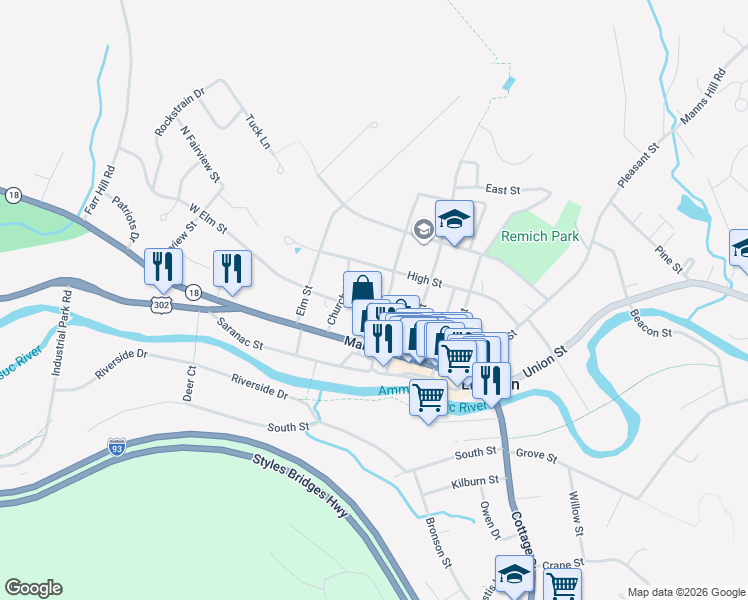 map of restaurants, bars, coffee shops, grocery stores, and more near 14 Knight Avenue in Littleton