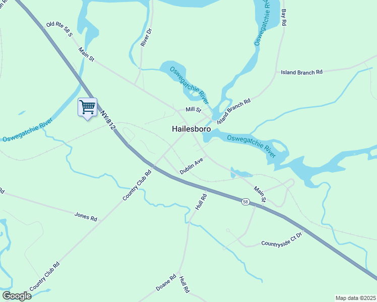 map of restaurants, bars, coffee shops, grocery stores, and more near 87 Main Saint - Hailesboro Road in Gouverneur