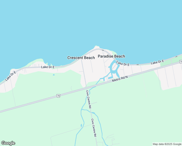 map of restaurants, bars, coffee shops, grocery stores, and more near 830 Crescent Beach Road in Georgina