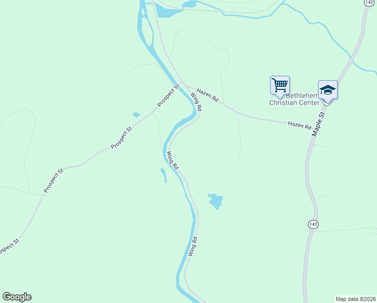 map of restaurants, bars, coffee shops, grocery stores, and more near 734 Wing Road in Bethlehem