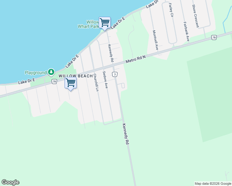map of restaurants, bars, coffee shops, grocery stores, and more near 27008 Kennedy Road in Willow Beach