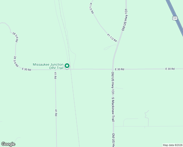 map of restaurants, bars, coffee shops, grocery stores, and more near 8378-8498 East 30 Road in Cadillac