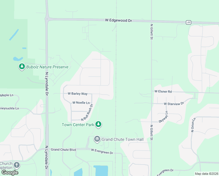 map of restaurants, bars, coffee shops, grocery stores, and more near 4700 North Vincent Drive in Appleton