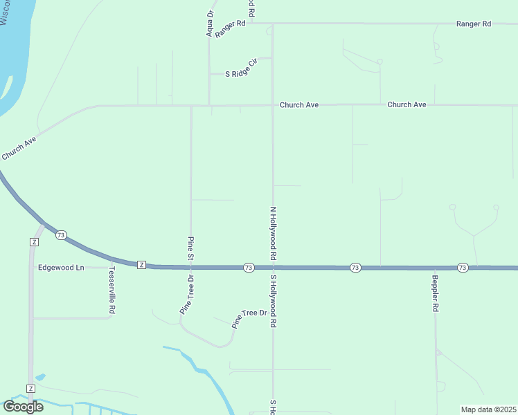 map of restaurants, bars, coffee shops, grocery stores, and more near 9302 North Hollywood Road in Nekoosa