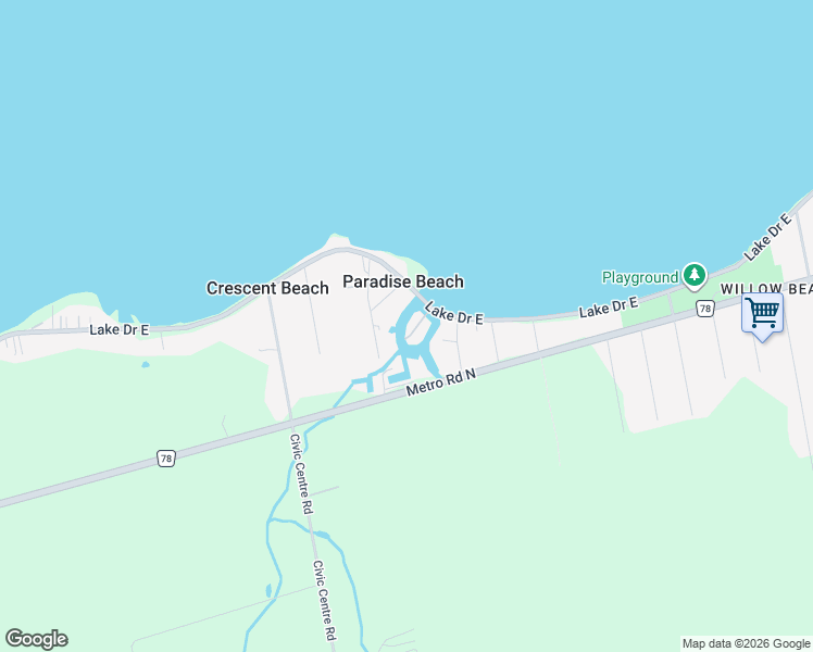 map of restaurants, bars, coffee shops, grocery stores, and more near 14 Island Drive in Willow Beach
