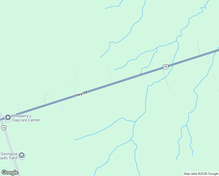map of restaurants, bars, coffee shops, grocery stores, and more near Highway 48 in Georgina
