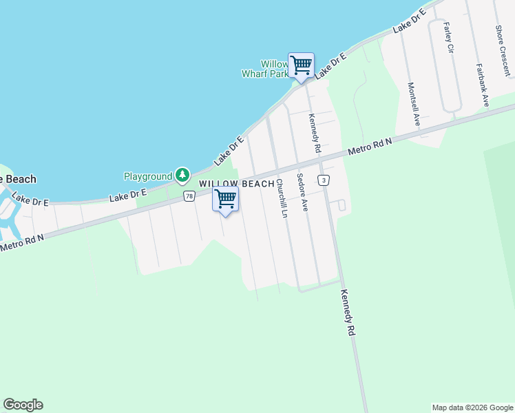 map of restaurants, bars, coffee shops, grocery stores, and more near 782 Rockaway Road in Willow Beach