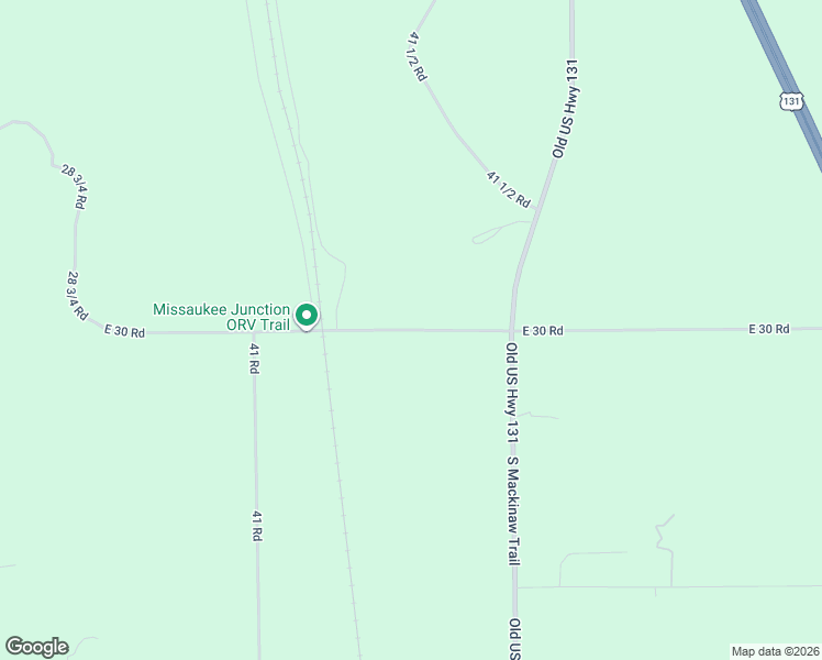 map of restaurants, bars, coffee shops, grocery stores, and more near 8378 East 30 Road in Cadillac