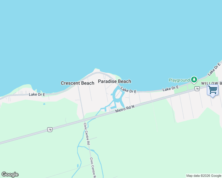 map of restaurants, bars, coffee shops, grocery stores, and more near 11 Red Robin Road in Willow Beach