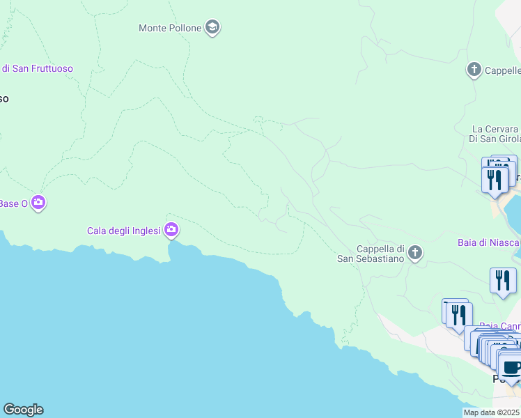 map of restaurants, bars, coffee shops, grocery stores, and more near 15 Località Prato in Città Metropolitana di Genova