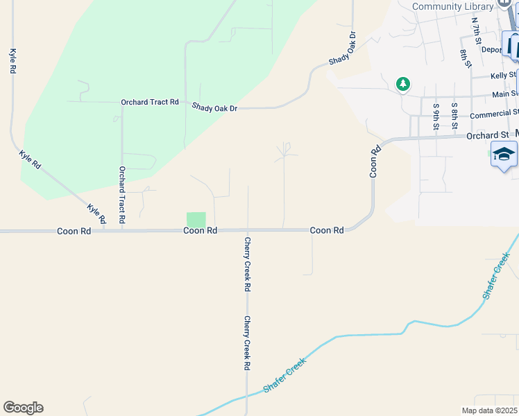 map of restaurants, bars, coffee shops, grocery stores, and more near 26301-26343 Coon Road in Monroe