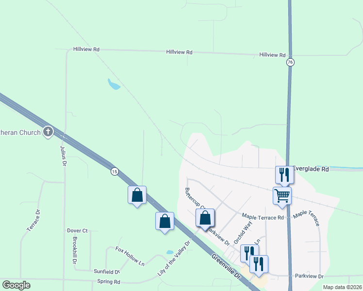 map of restaurants, bars, coffee shops, grocery stores, and more near N1931 Jeremy Court in Greenville