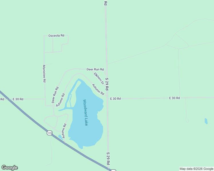 map of restaurants, bars, coffee shops, grocery stores, and more near 601 Elkhorn Drive in Cadillac