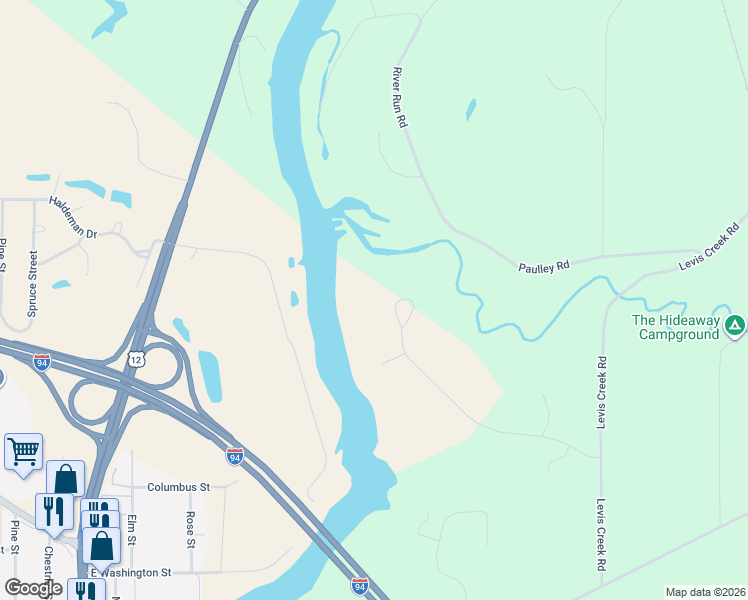 map of restaurants, bars, coffee shops, grocery stores, and more near W10349 Deer Print Trail in Black River Falls