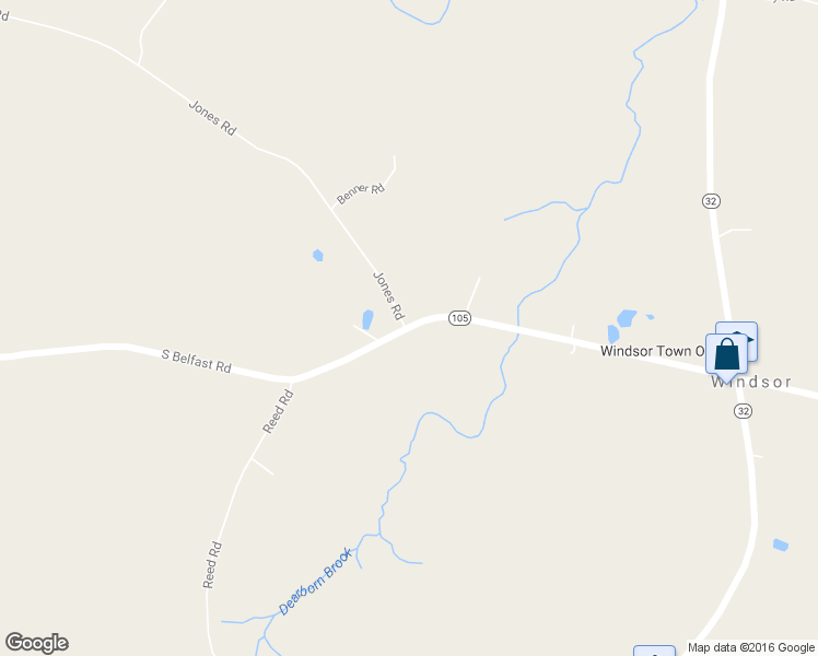 map of restaurants, bars, coffee shops, grocery stores, and more near 520 South Belfast Road in Windsor