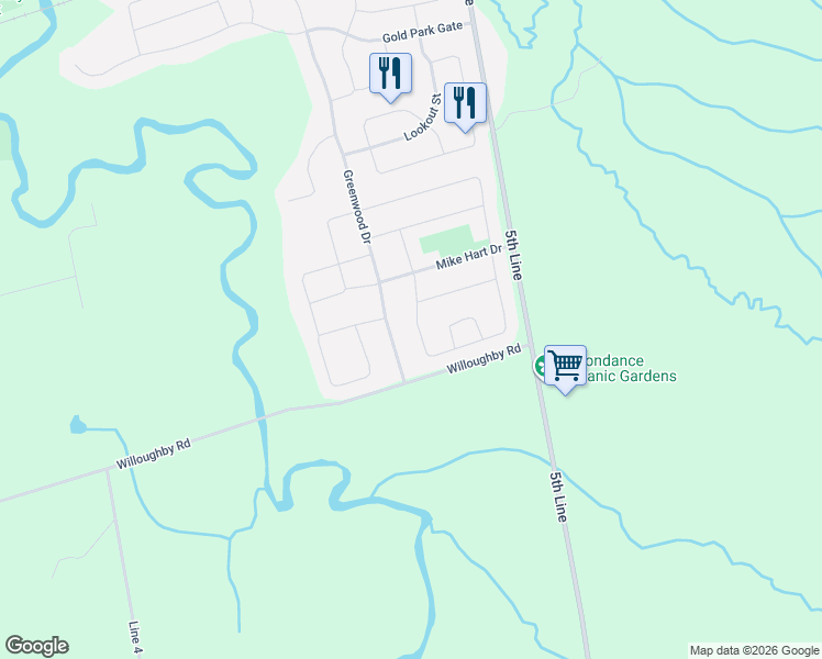 map of restaurants, bars, coffee shops, grocery stores, and more near 171 Wagner Crescent in Essa