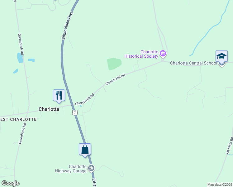 map of restaurants, bars, coffee shops, grocery stores, and more near 406 Church Hill Road in Charlotte