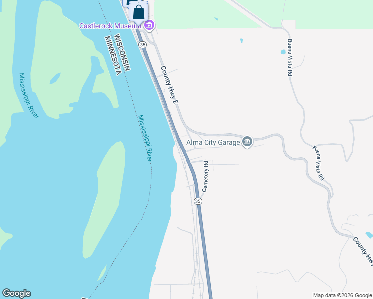 map of restaurants, bars, coffee shops, grocery stores, and more near 1111 South Main Street in Alma