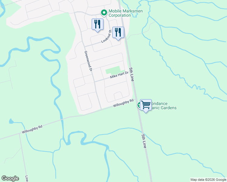 map of restaurants, bars, coffee shops, grocery stores, and more near 30 Hutton Crescent in Angus