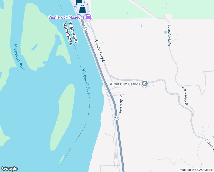 map of restaurants, bars, coffee shops, grocery stores, and more near 1111 South Main Street in Alma