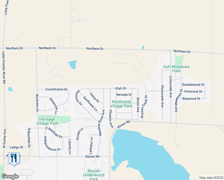 map of restaurants, bars, coffee shops, grocery stores, and more near 1601-1799 Phoenix Ave in Gillette