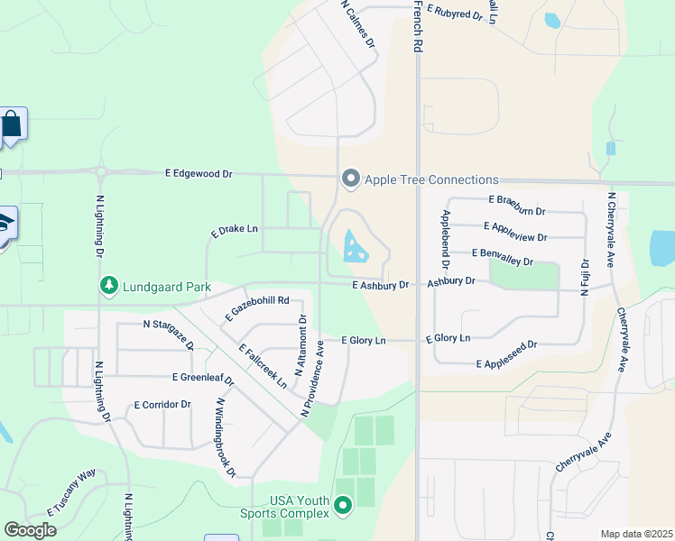 map of restaurants, bars, coffee shops, grocery stores, and more near 4857 West Canvasback Circle in Appleton