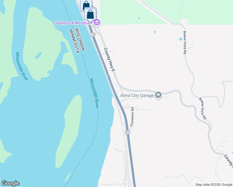 map of restaurants, bars, coffee shops, grocery stores, and more near 1101 South Main Street in Alma