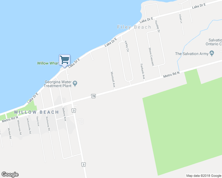 map of restaurants, bars, coffee shops, grocery stores, and more near 1654 Metro Road North in Willow Beach
