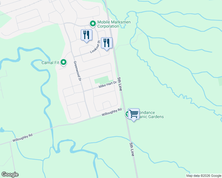 map of restaurants, bars, coffee shops, grocery stores, and more near 3 Stevenson Street in Angus