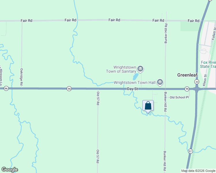 map of restaurants, bars, coffee shops, grocery stores, and more near 1446 Day Street in Greenleaf