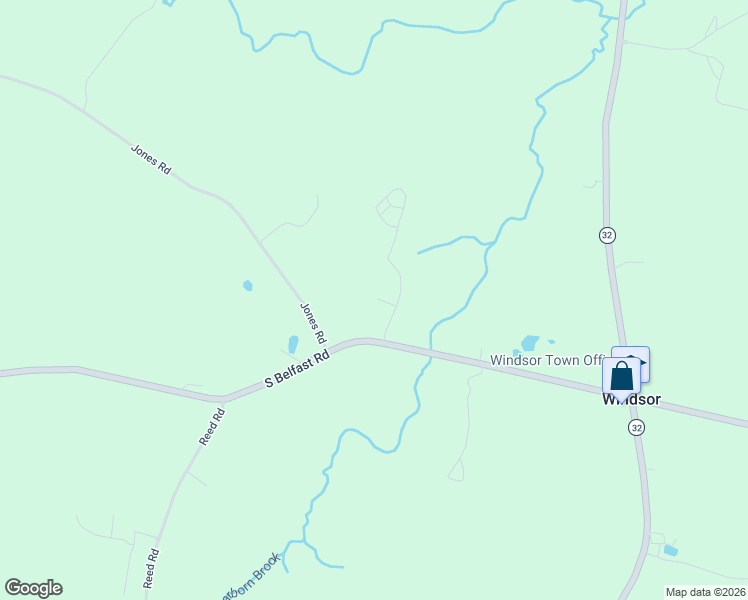 map of restaurants, bars, coffee shops, grocery stores, and more near 520 South Belfast Road in Windsor